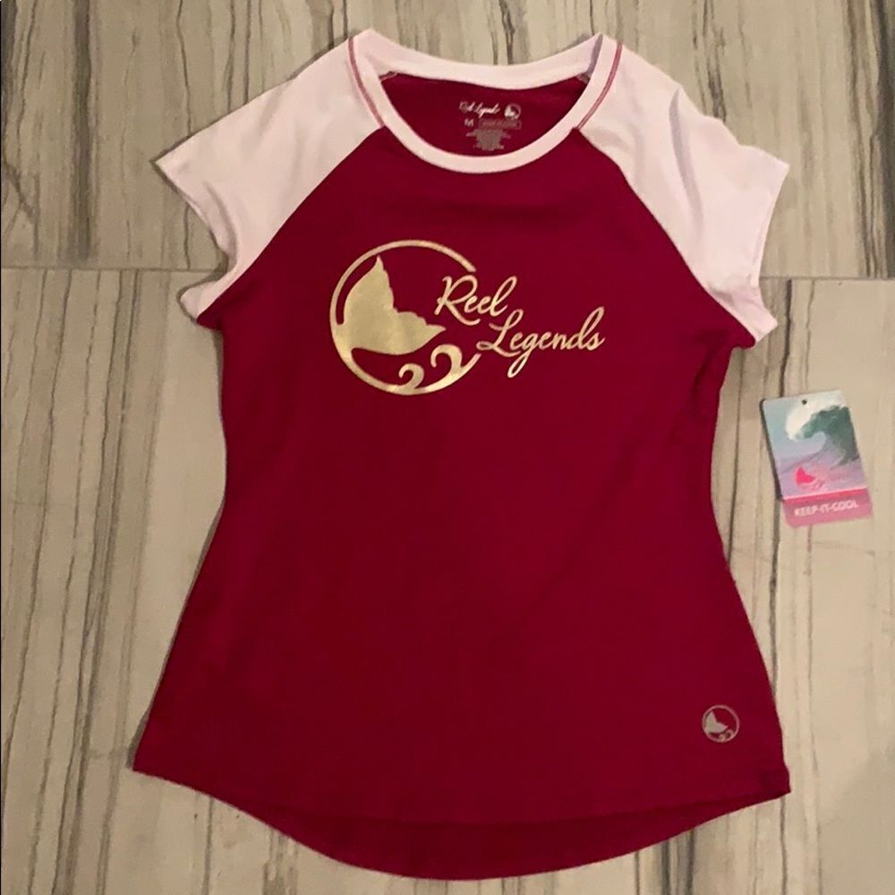 Reel legends gold foil logo top